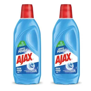 Kit 2 Limpador Diluível Ajax Fresh Blue Limpeza Pesada 500Ml