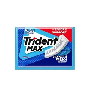 Chiclete Trident Max Hortelã Fresca sem Açúcar 16g TRIDENT MAX 5UN HORTELA FRESCA
