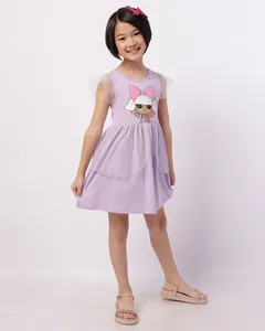 Vestido Infantil Curto Lol Surprise com Tule + Brinde Lilás 10