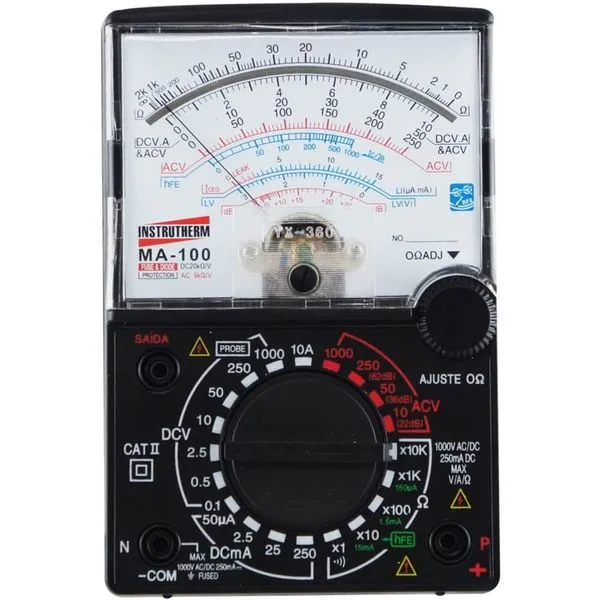 Multímetro Analógico Portátil MA-100 - 04403 - INSTRUTHERM