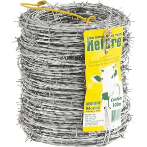 Arame Farpado Nelore 100m para Cercas em Fazendas Sítios e Chácaras Rolo Completo Morlan Arame Farpado Nelore 100m para Cercas Rolo para Fazendas Sítios e Chácaras Morlan