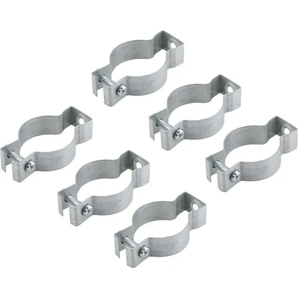 Abraçadeira Tipo "D" 1.1/2" Aço Carbono Zincado c/Parafuso 6 peças VONDER