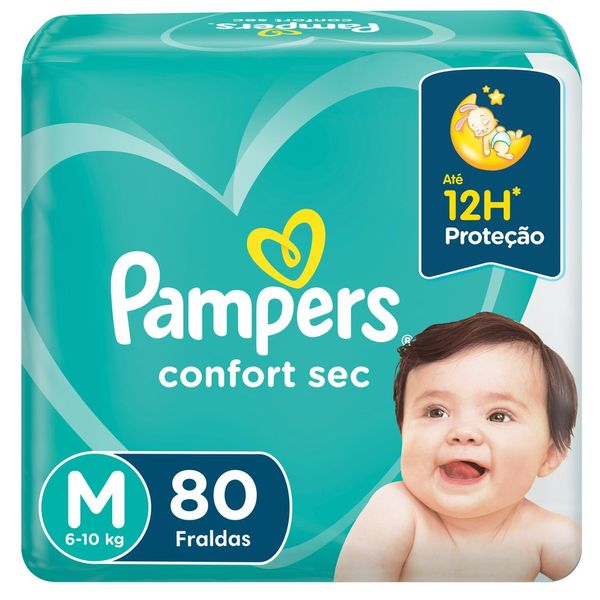 Fralda Pampers Confortsec Giga M 80 Unidades