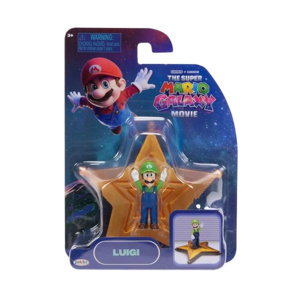 Boneco Mini Figura Luigi 4cm Filme Super Mario Galaxy - Sunny