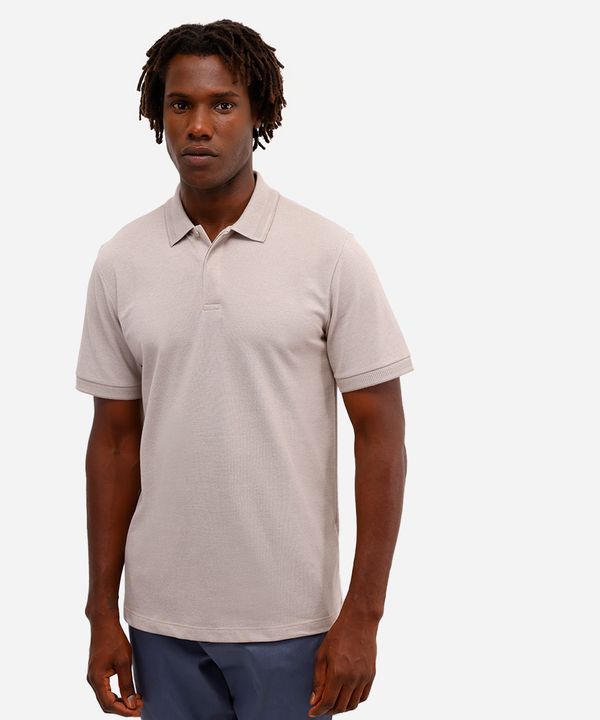 polo comfort masculina texturizada cinza P