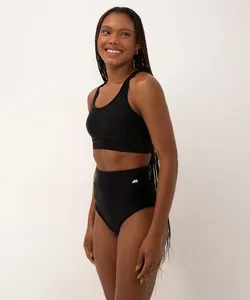 calcinha hot pant com bolso esportivo preto GG