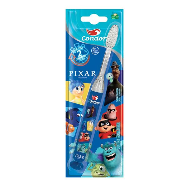 Escova Dental Infantil Condor Pixar com Luz de Led 1 Unidade