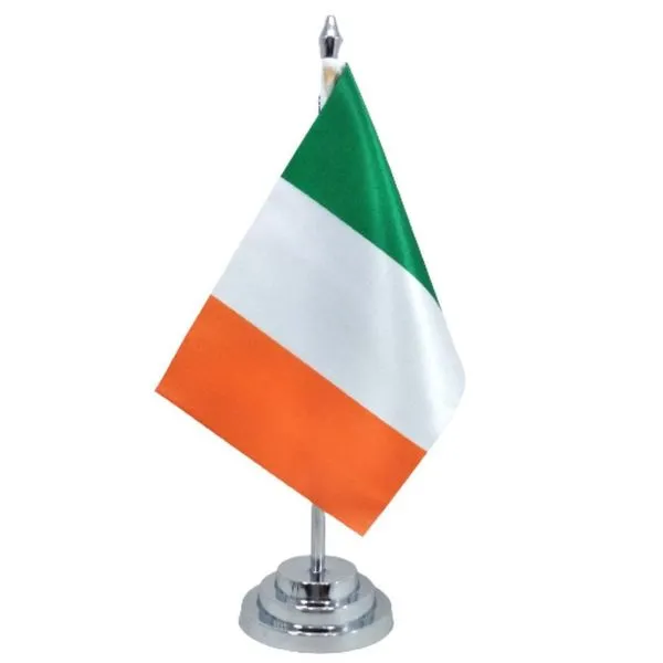 Bandeira Mesa Dupla Face Irlanda 29 Cm Alt Mastro