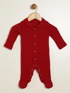 Saída de Maternidade Tricot Infantil Para Bebê - VERMELHO