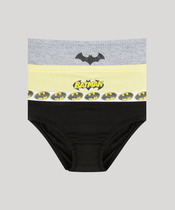 Kit de 3 Cuecas Batman Multicor 6