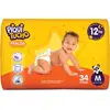 Kit 4 Fraldas Piquitucho M 34 Unid