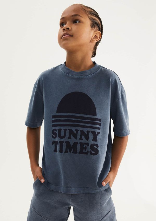 Camiseta Infantil Menino Estampada Em Algodão - Azul 004