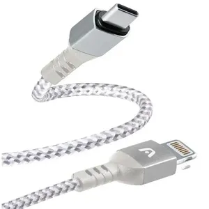 Cabo USB-C Argom Para Lightning 1.8m Fast Charge Nylon Arg-Cb-0024wt Branco (MP)