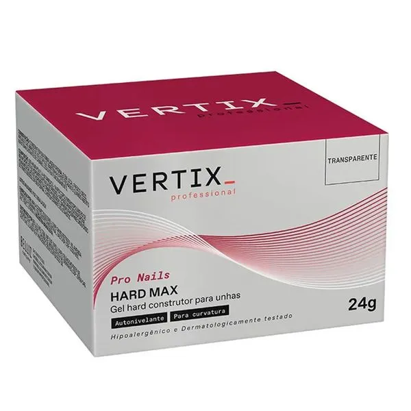 Gel Para Unha Vertix Hard Max Transparente 24g
