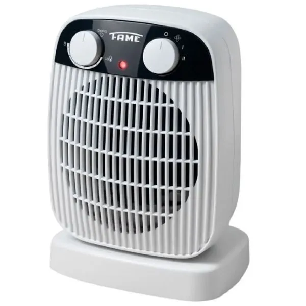 Aquecedor Elétrico Portátil com Movimento Oscilante 1500W Branco Fame Brasil 110V Aquecedor Elétrico Portátil Oscilante 1500W Branco Fame Brasil 110V