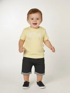 Conjunto Curto Infantil Para Menino - AMARELO 3