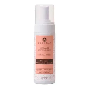 Espuma De Limpeza Facial Vyvedas Calêndula e Rosas 150ml