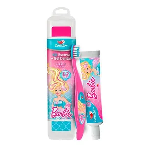 Kit Escova Dental Condor Barbie + Gel Dental Tutti Frutti 50g