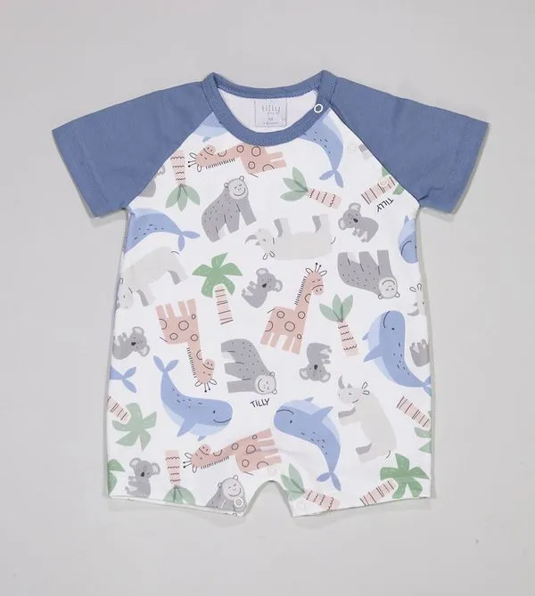 Macaquinho Zoo - 251372 De 3 a 12 meses Azul - GG