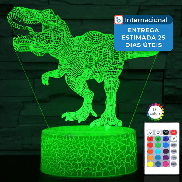 Luminária Ichony 3D Dinossauro A-MBI