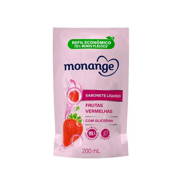 Sabonete Líquido Monange Frutas Vermelhas Refil 200ml