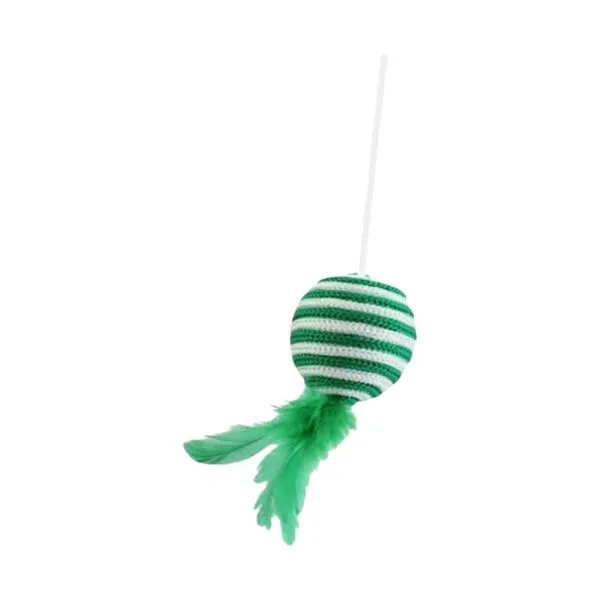 Varinha Para Gatos Bravo Mascotes Com Bolinha De Sisal E Penas (MP)
