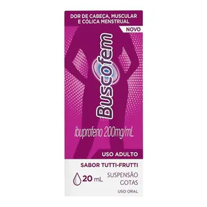 Analgésico, Anti-inflamatório e Antitérmico Buscofem 200mg/ml 20ml Tutti Frutti Gotas