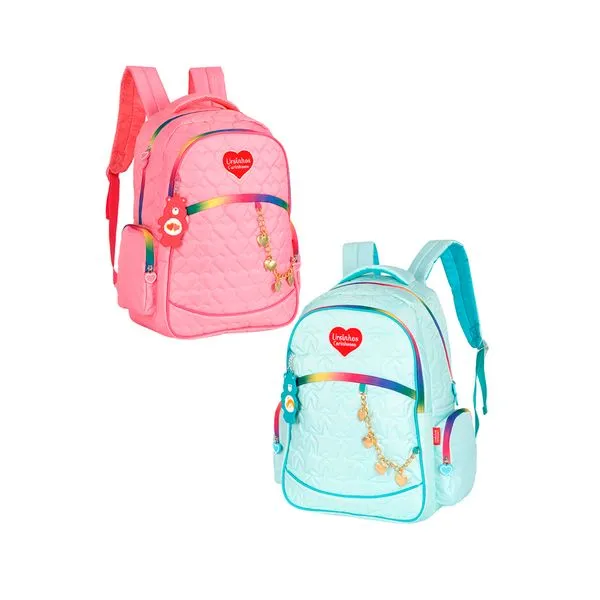 Mochila Costas para Notebook Ursinhos Carinhosos Poliéster Sortido MJ47591UC - Luxcel