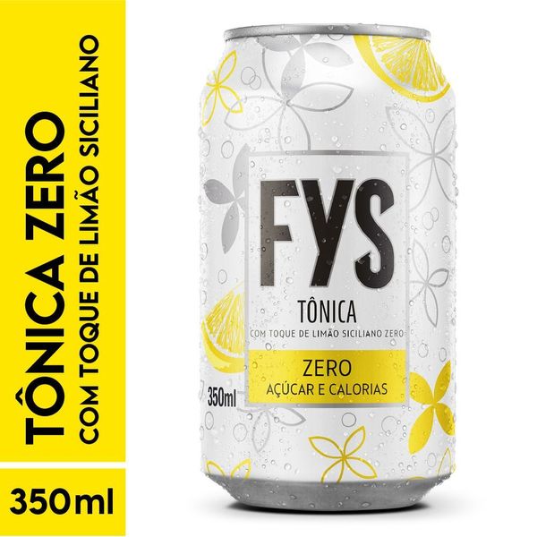 Água Tônica com Toque de Limão Siciliano FYs Zero Lata 350ml