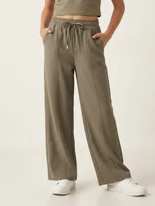 Calça Wide Leg Texturizada Juvenil Para Menina- VERDE 18