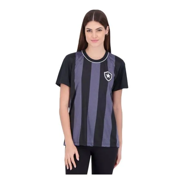 Camisa Feminina Botafogo Braziline Intenso Preto Chumbo M (MP)
