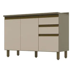Balcão De Cozinha évelin Com Tampo 120 Cm Duna Cristal - Henn