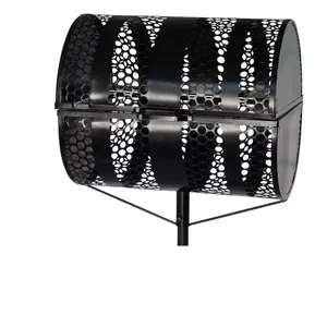 Lixeira De Rua Com Tampa Para Calçada Passeio 50cm Abaulada 50x50x60cm