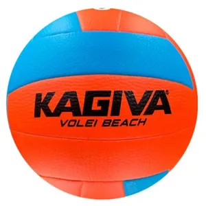 Bola de Volei de Praia Beach Ultra Power Jogo em Areia Toque Suave Laranja e Azul Kagiva Bola de Volei de Praia Beach Ultra Power Uso em Quadra de Areia Laranja e Azul Kagiva