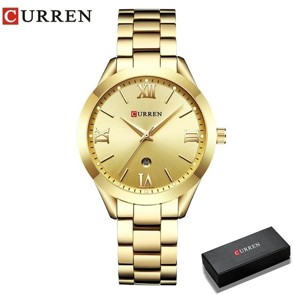 Relógio Feminino CURREN 9007 À Prova D'Água Cinza