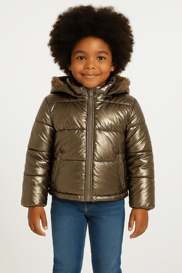 Casaco Metalizada Infantil Para Menina- DOURADO 10