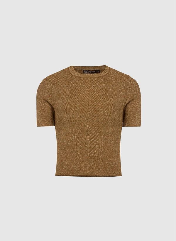Blusa Cropped Lya Gold Bo.Bô Feminina GG