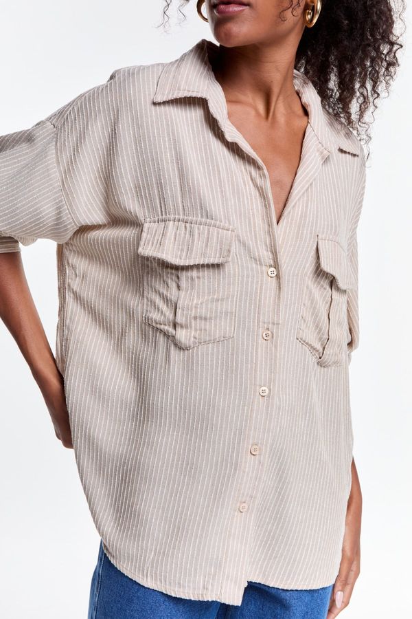CAMISA CLARENS BEGE - 36