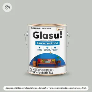 Tinta Acrílica Standard Semibrilho Glasu Suvinil 3,6L Brilho Prático Foto Antiga (MP)
