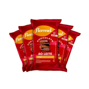 Chocolate ao Leite Zero Açúcar Flormel 5 unidades BS Pharma