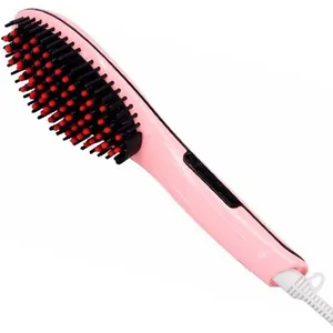 Escova Alisadora Elétrica Chapinha Lcd 230c - Rosa- Bivolt Bivolt