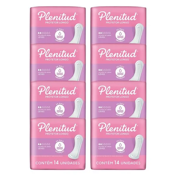 Kit 8 Absorvente Plenitud Femme Médio 14 Unidades