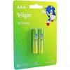 Pilha Alcalina Elgin AAA - Blister com 2 Pilhas