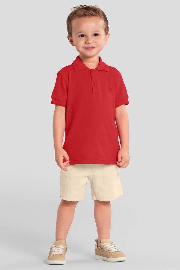 Camisa polo infantil menino em piquet Mundi - 16