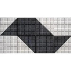 Piso Ladrilho Hidráulico Padrão Mapa São Paulo Preto Branco 20X20cm Caixa com 0,48 m² Borda Reta Cimartex