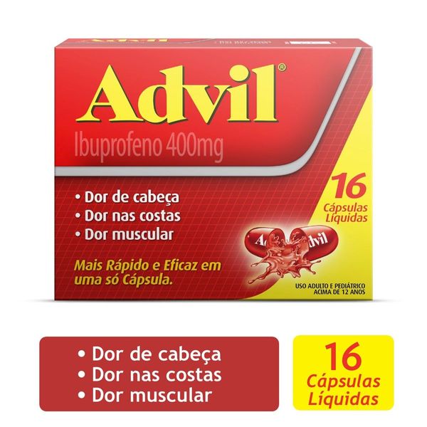 Advil 400mg 16 Cápsulas