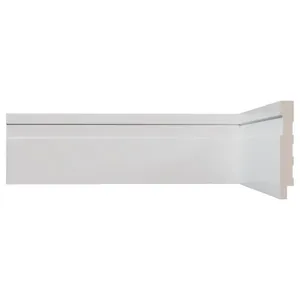 Rodapé Poliestireno Frisado Vinilforte 7x240x1,0cm Branco (MP)