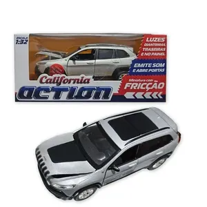 Carro Miniatura Metal Jeep Cherokee 1:32 Action C- Som E Luz