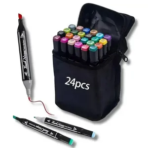 Marcador Leonora Dual Tip Profissional E Artistico 24 Cores (MP)