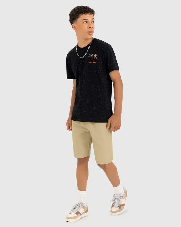 Camiseta Menino Giant Waves Em Malha Botonê Malwee Kids Preto - 14